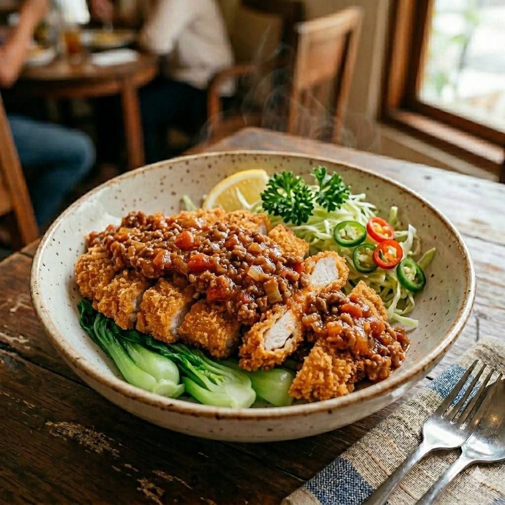 Ayam Fillet Saus Bolognese Rice Bowl Mantul